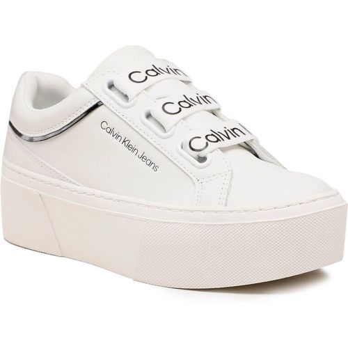 Sneakers - Flatform+ Low Branded Laces YW0YW00868 White/Black 0K4 - Calvin Klein Jeans - Modalova
