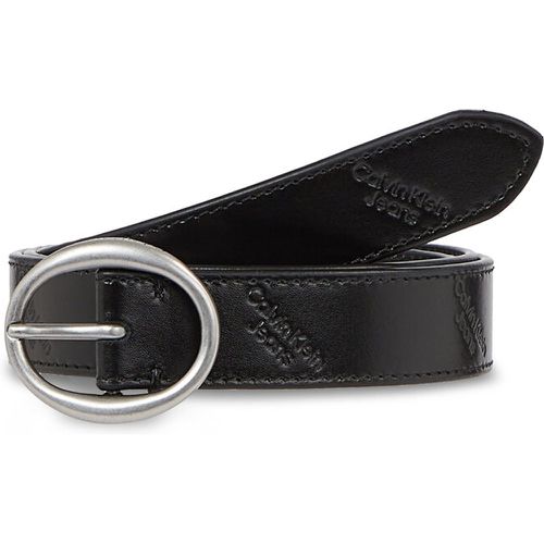 Cintura da donna - Round Classic Lthr Aop Belt K60K611245 Black Allover Logo 0GL - Calvin Klein Jeans - Modalova