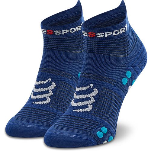 Calzini lunghi unisex - Pro Racing Socks V4.0 Run Low XU00047B_533 Sodalite/Fluo Blue - Compressport - Modalova