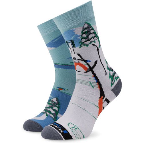 Calzini lunghi unisex - Ski Jumping SM1/18 Blu - Funny Socks - Modalova