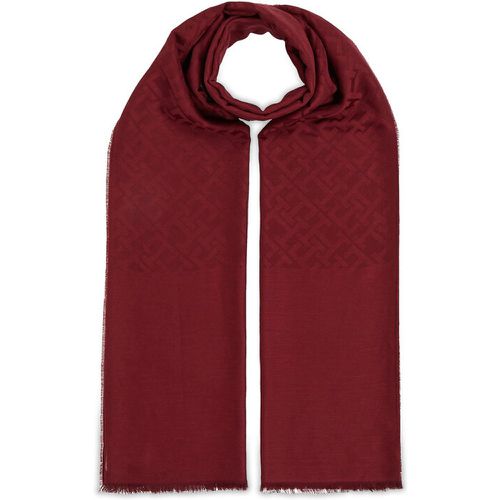 Scialle - Monogram Micromodal Scarf AW0AW15622 Rouge XJS - Tommy Hilfiger - Modalova