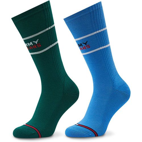 Set di 2 paia di calzini lunghi unisex - 701218704 Green/Blue 007 - Tommy Jeans - Modalova