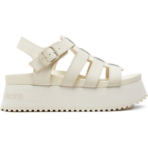 Sandali Platform Buckle Rubber Mg Mtl YW0YW01513 Écru - Calvin Klein Jeans - Modalova