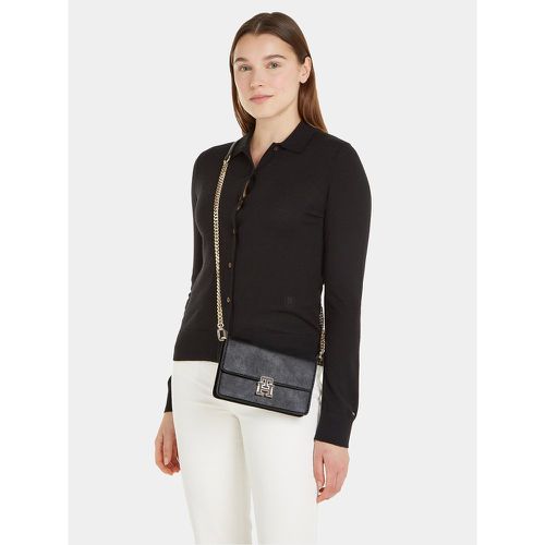 Borsetta Pushlock Leather Small Crossover AW0AW15227 - Tommy Hilfiger - Modalova