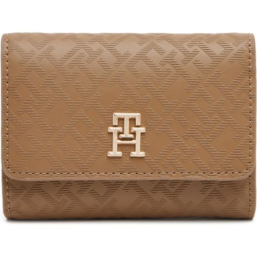 Portafoglio grande da donna Th Distinct Trifold Wallet Mono AW0AW17257 - Tommy Hilfiger - Modalova