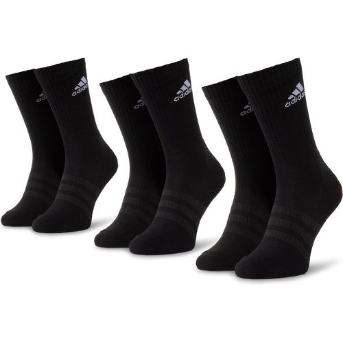 Set di 3 paia di calzini lunghi unisex Cush Crw 3Pp DZ9357 Black/Black/White - Adidas - Modalova