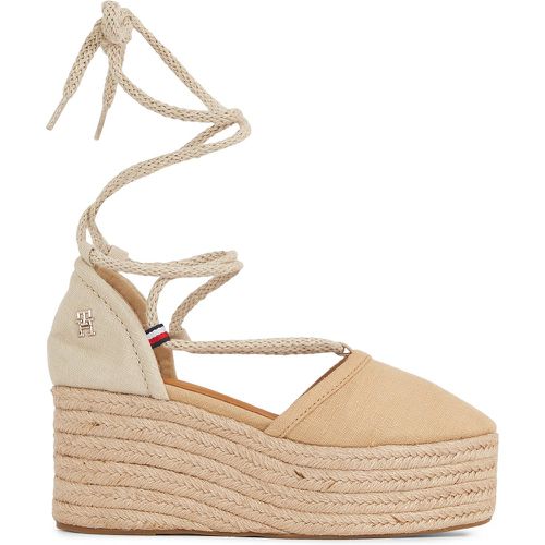 Espadrillas Closed Toe Linen Flatform FW0FW07746 - Tommy Hilfiger - Modalova