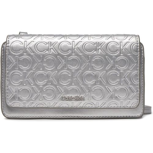 Borsetta Ck Must Mini Bag_Emb K60K611384 Silver Emb/Deb PE6 - Calvin Klein - Modalova