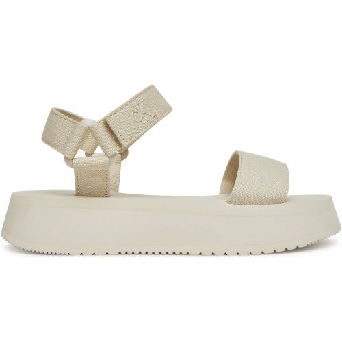 Sandali Sandal Velcro Webbing Mg YW0YW01693 Écru - Calvin Klein Jeans - Modalova