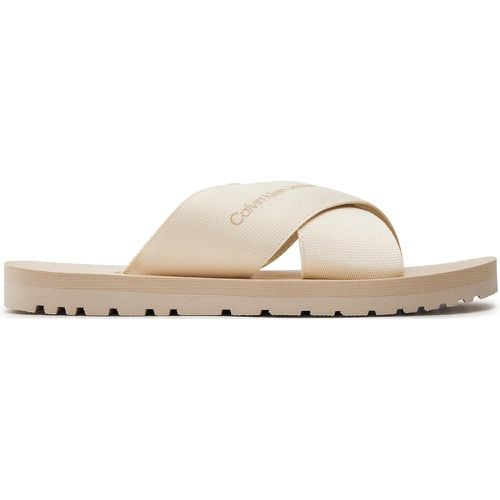 Ciabatte Cross Sandal Slipon Rp In Btw YM0YM00942 Écru - Calvin Klein Jeans - Modalova