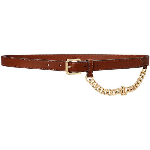 Cintura da donna Logo-Chain Leather Skinny Belt 412968767001 - Lauren Ralph Lauren - Modalova