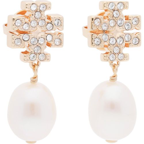 Orecchini Kira Pave Pearl Drop Earring 60525 - TORY BURCH - Modalova