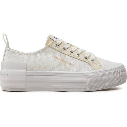 Scarpe sportive Bold Vulc Flatf Low Lace Mix Mtl YW0YW01465 Écru - Calvin Klein Jeans - Modalova