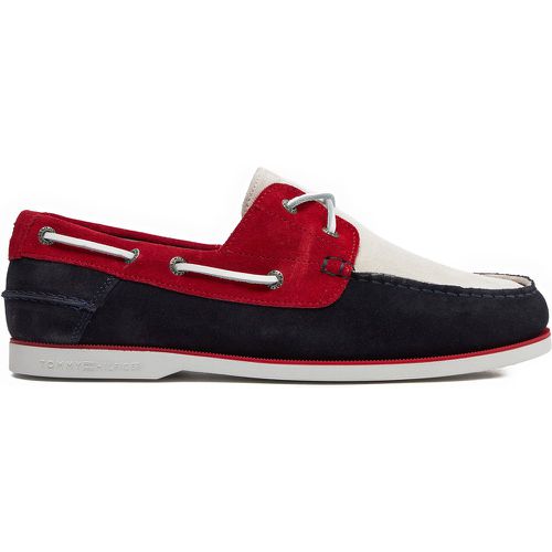 Mocassini Th Boat Shoe Core Rwb Suede FM0FM04630 - Tommy Hilfiger - Modalova