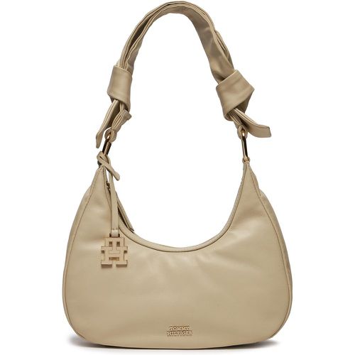 Borsetta Pushlock Leather Hobo AW0AW16073 - Tommy Hilfiger - Modalova