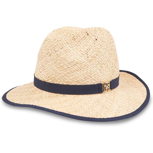 Cappello Beach Summer Straw Fedora Hat AW0AW16044 Écru - Tommy Hilfiger - Modalova