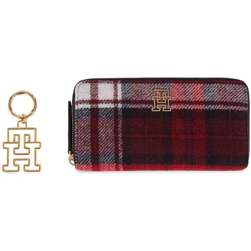 Set portafoglio e portachiavi Large Za W Th Charm Check AW0AW158580GZ - Tommy Hilfiger - Modalova