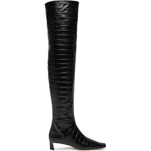 Stivali sopra il ginocchio Cosmo Crocodile Embossed Leather Boot 40F4CSMB5E - MICHAEL Michael Kors - Modalova