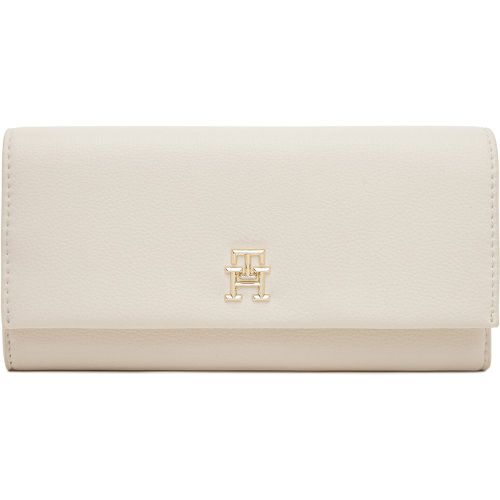 Portafoglio grande da donna Th Legacy Flap Lrg Wallet AW0AW17267 Écru - Tommy Hilfiger - Modalova