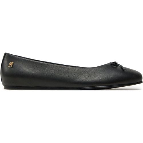 Ballerine Ballerina Leather Flat Bow FW0FW08359 - Tommy Hilfiger - Modalova