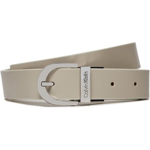 Cintura da donna Reversible Round Buckle Belt 2.5 K60K611900 Écru - Calvin Klein - Modalova
