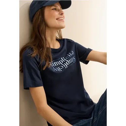T-Shirt mit Wording - cecil - Modalova