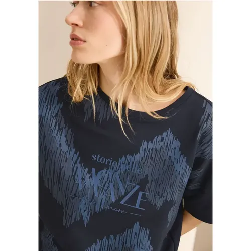 Print-Shirt mit Wording - cecil - Modalova