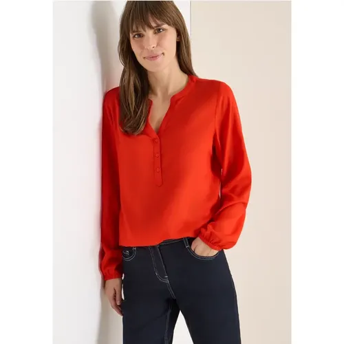 Bluse in Unifarbe - cecil - Modalova