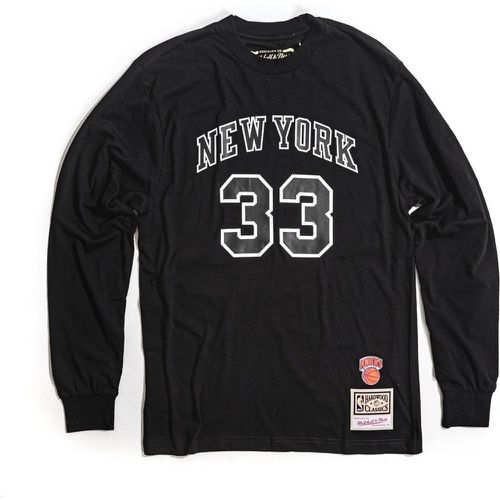 Maglietta New York Knicks number print ls - Mitchell & Ness - Modalova
