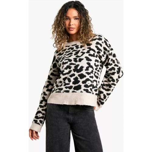 Jersey Recto De Punto Con Estampado De Leopardo - boohoo - Modalova