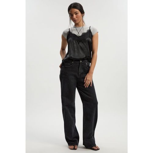 Vaqueros Holgados Rectos, Negro - boohoo - Modalova