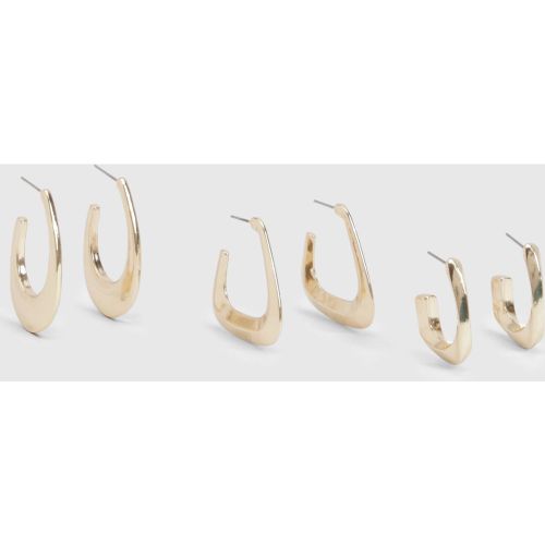 Pack De 3 Pares De Pendientes De Aro Grandes - boohoo - Modalova