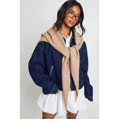 Triangle Scarf, Beige - boohoo - Modalova