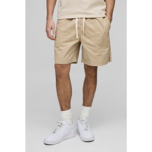 Short baggy fendu en twill - XS - Boohooman - Modalova
