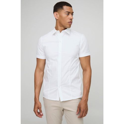 Chemise slim basique à manches courtes - S - Boohooman - Modalova