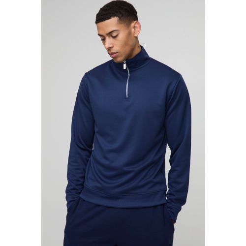 Sweat slim à col zippé montant homme - S - Boohooman - Modalova
