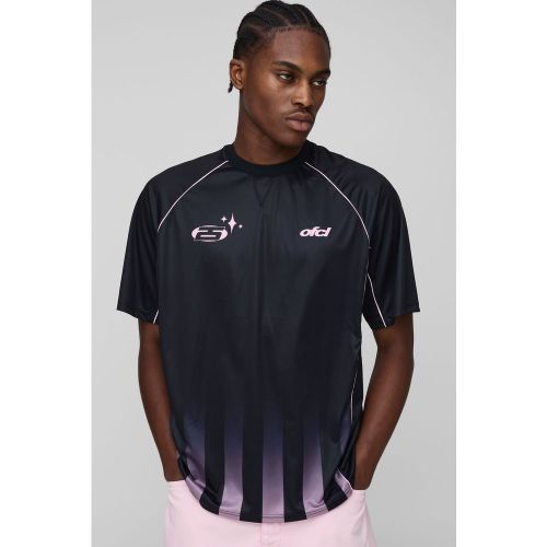 T-shirt cintré à rayures et surpiqûres - S - Boohooman - Modalova