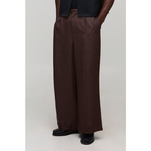 Pantalon large texturé - 28 - Boohooman - Modalova