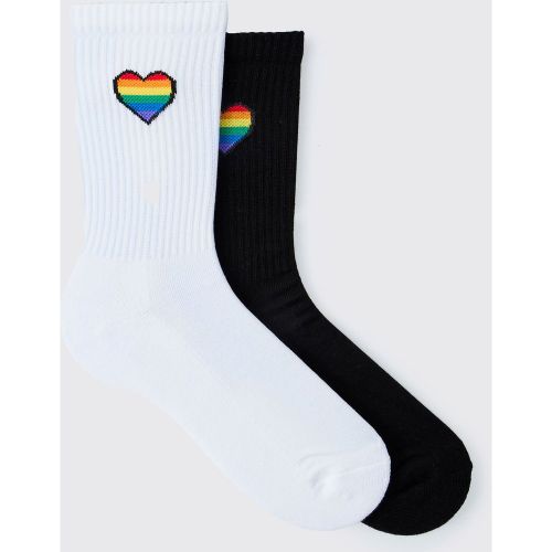 Lot de 2 paires de chaussettes - Pride - ONE SIZE - Boohooman - Modalova