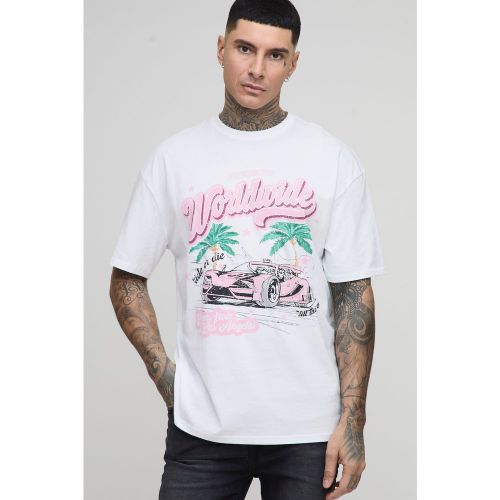 Tall - T-shirt oversize à imprimé palmier - S - Boohooman - Modalova