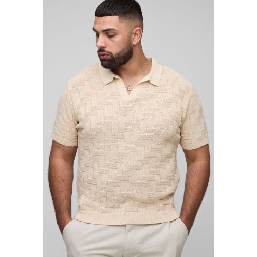 Polo Plus Oversize De Croché Con Corte Recto - boohoo - Modalova