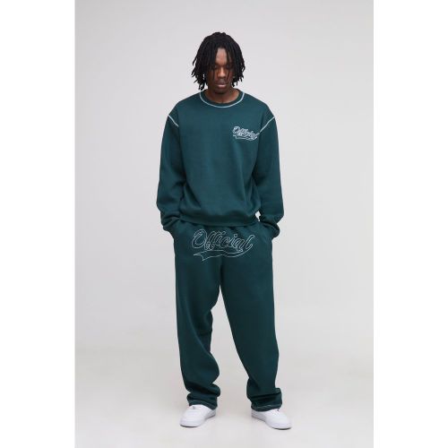 Tall - Sweat oversize à coutures contrastantes - Official homme - 2XL - Boohooman - Modalova