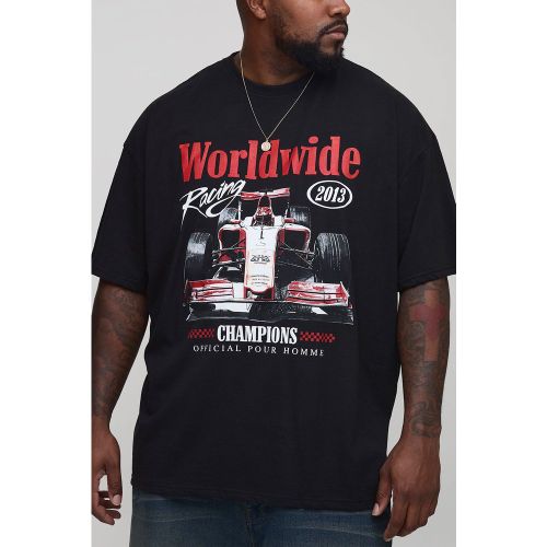 Grande taille - T-shirt oversize à imprimé Worldwide - 2XL - Boohooman - Modalova