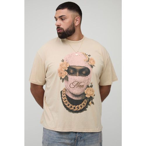 Grande taille - T-shirt oversize fleuri à col montant - 2XL - Boohooman - Modalova