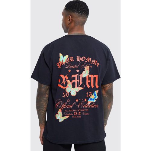 T-shirt oversize imprimé papillon - L - Boohooman - Modalova