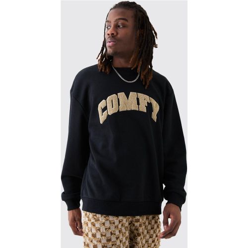 Sweat oversize à écusson en synthétique homme - M - Boohooman - Modalova