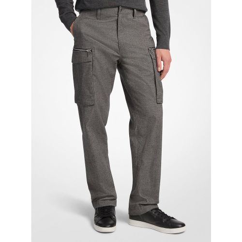 MK Pantalon cargo zippé en coton pied-de-poule - Michael Kors - Michael Kors Mens - Modalova