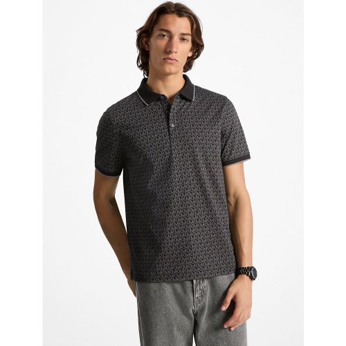 MK Polo Greenwich en coton à imprimé logo Signature - Michael Kors - Michael Kors Outlet - Modalova