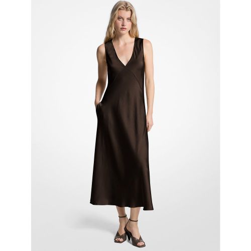 MK Robe mi-longue en satin - Michael Kors - MICHAEL Michael Kors - Modalova