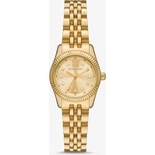 MK Petite montre Lexington dorée à pierres pavées - Michael Kors - Modalova